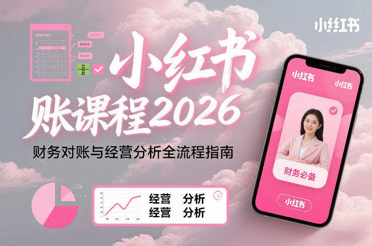 小红书对账课程2026，财务对账与经营分析全流程指南-百创网