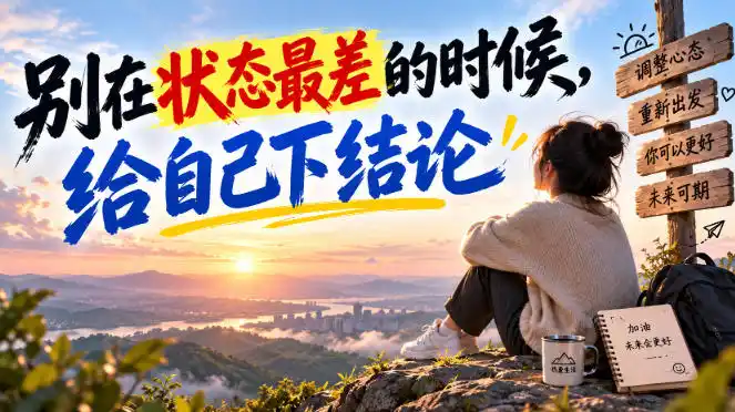 某公众号付费文章:别在状态最差的时候,给自己下结论 某公众号付费文章:别在状态最差的时候,给自己下结论