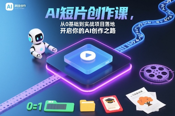 AI短片创作课，从0基础到实战项目落地，开启你的AI创作之路(更新0411)-百盟网