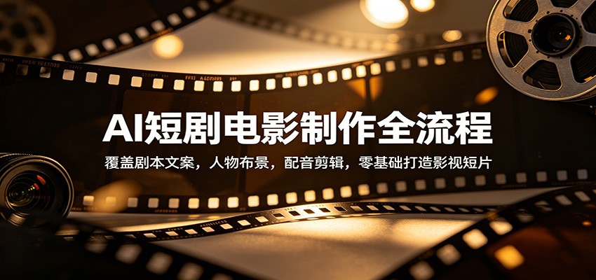 AI短剧电影制作全流程：覆盖剧本文案，人物布景，配音剪辑，零基础打造影视短片-百盟网