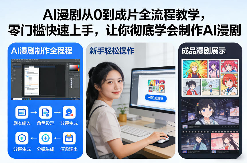 AI漫剧从0到成片全流程教学，零门槛快速上手，让你彻底学会制作AI漫剧【保姆级教程】-百创网