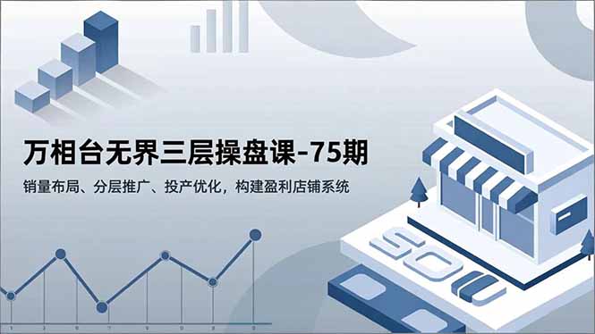 万相台无界三层操盘课-75期，销量布局、分层推广、投产优化，构建盈利店铺系统-百创网