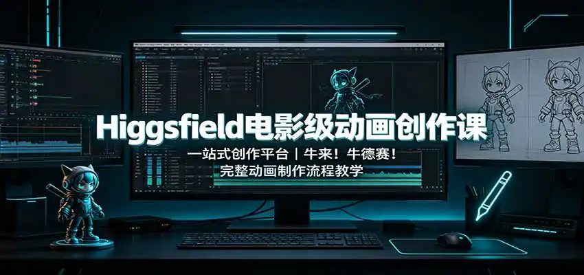Higgsfield电影级动画创作课：一站式创作平台，牛来！牛德赛！完整动画制作流程教学-百盟网