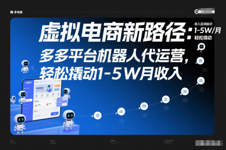虚拟电商新路径:多多平台机器人代运营,轻松撬动1-5W月收入【揭秘】-百创网