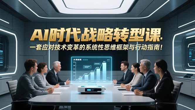 AI时代战略转型课：一套应对技术变革的系统性思维框架与行动指南！-百创网