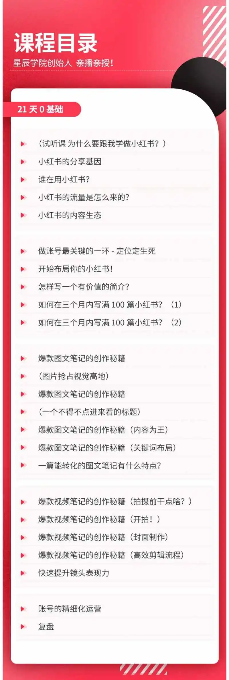 小红书21天图文视频爆款创作课:掌握选题、图片、标题、内容、关键词与脚本剪辑,建立持续创作体系-百盟网