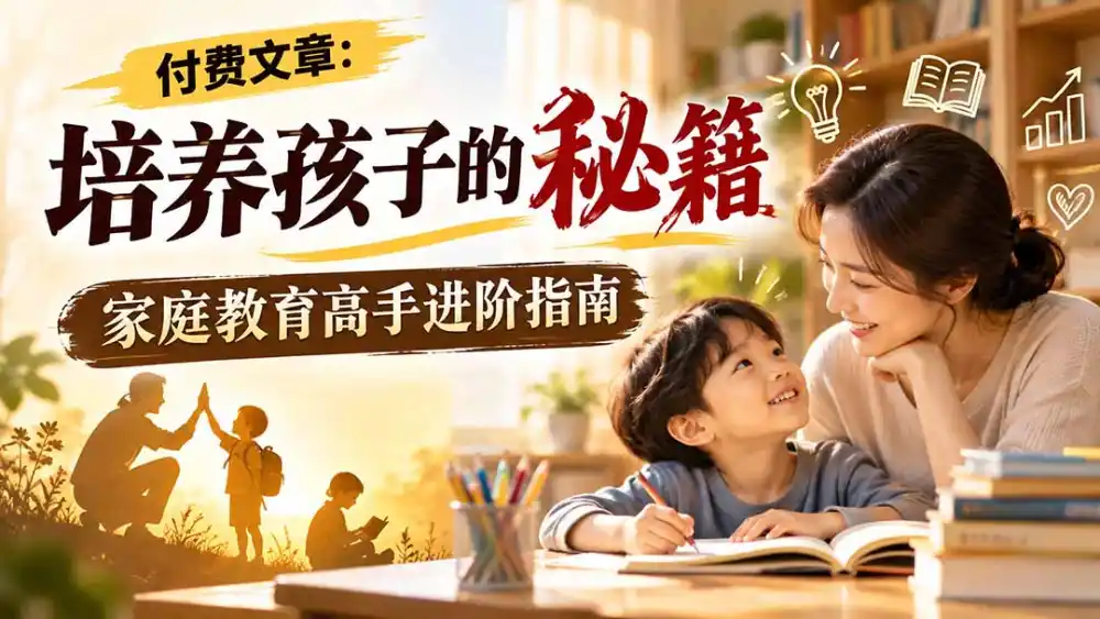 付费文章:培养孩子的秘籍,家庭教育高手进阶指南-百盟网