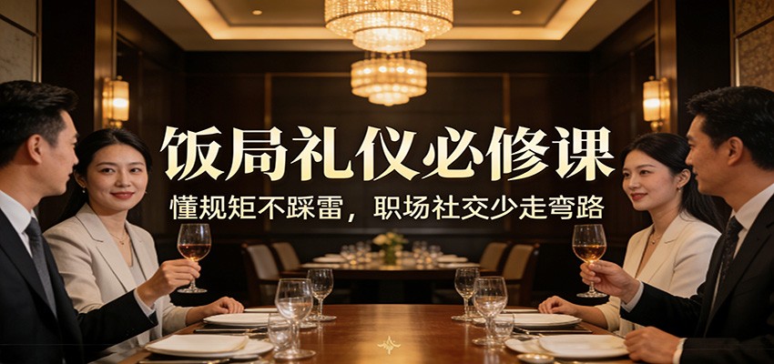 公众号收费文章：《饭局礼仪必修课：懂规矩不踩雷，职场社交少走弯路》-百盟网