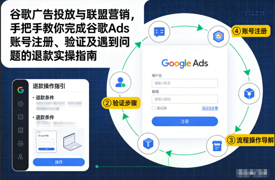 谷歌广告投放与联盟营销，手把手教你完成谷歌Ads账号注册、验证及遇到问题的退款实操指南-百创网