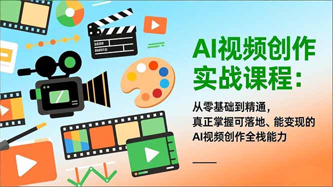 AI视频创作实战课程：从零基础到精通，真正掌握可落地、能变现的AI视频创作全栈能力-百创网