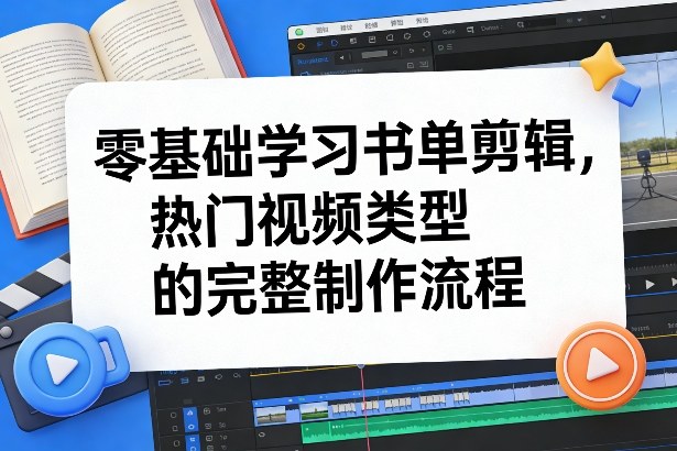 零基础学习书单剪辑，热门视频类型的完整制作流程(更新2026)-百盟网