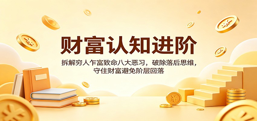 财富认知进阶：拆解穷人乍富致命八大恶习，破除落后思维，守住财富避免阶层回落-百盟网