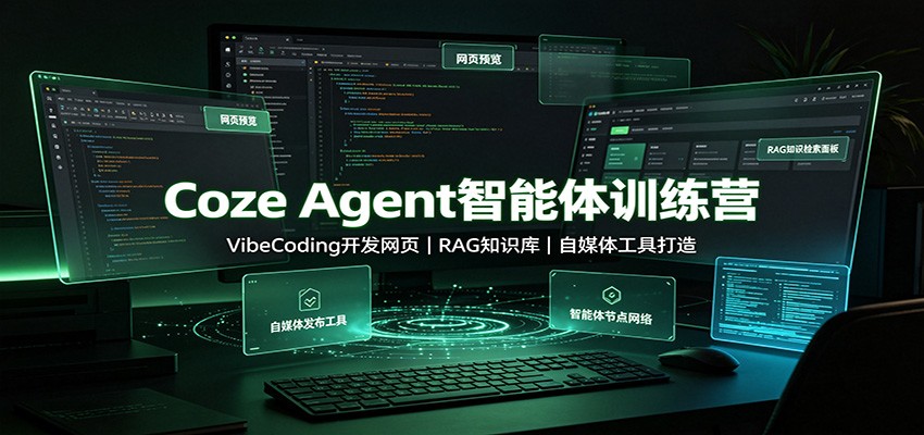 Coze Agent智能体训练营：VibeCoding开发网页，RAG知识库，自媒体工具打造-百盟网