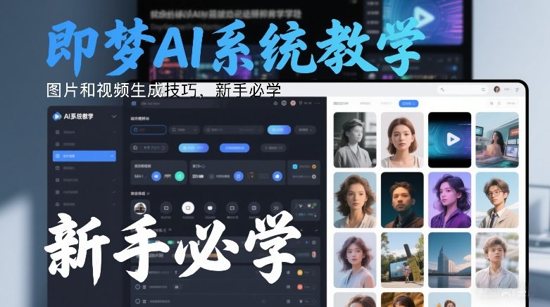 即梦AI系统教学，图片和视频生成技巧，新手必学-百创网