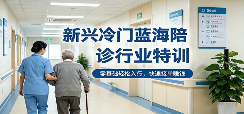 新兴冷门蓝海陪诊行业特训，零基础轻松入行，快速接单赚钱-百盟网
