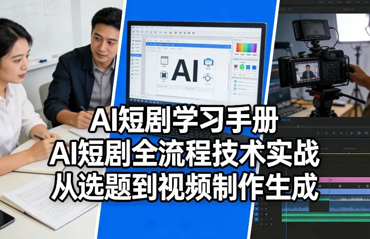 AI短剧学习手册，AI短剧全流程技术实战，从选题到视频制作生成-百盟网