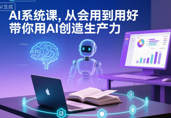 AI系统课，从会用到用好，带你用AI创造生产力-百创网