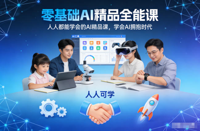 零基础AI精品全能课,人人都能学会的AI精品课,学会AI拥抱时代-百创网