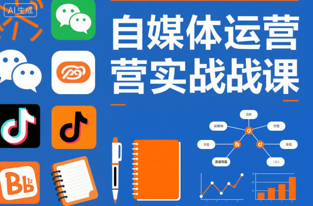 自媒体运营实战课，掌握一套系统的自媒体运营底层方法论，成为优秀的内容创作者-百创网