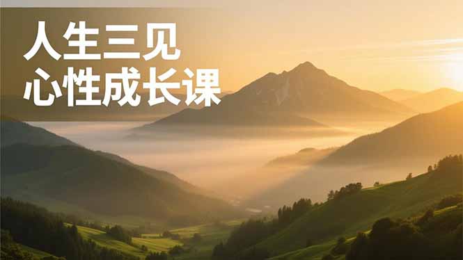 人生三见心性成长课，见天地众生自己，搞透人性安顿身心，活出清晰自我，内在富足无价-百创网