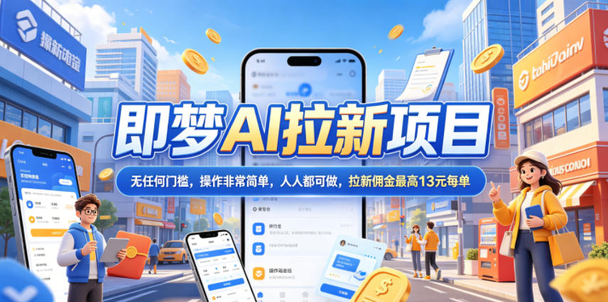 2026年即梦AI拉新项目最新玩法，无任何门槛，操作非常简单，人人都可做，拉新佣金最高13米每单(更新6月24日)-百盟网
